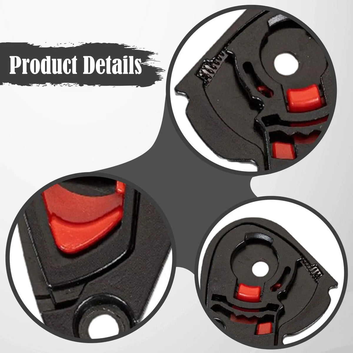2 Pieces Helmet Visor Base Accessory Replace Parts Simple Installation - Automotive LED Light