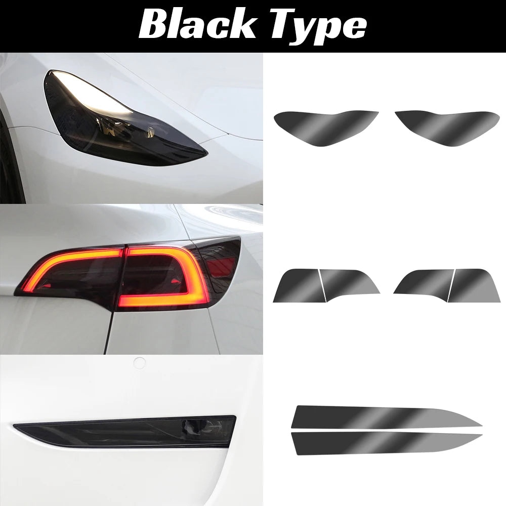 For Headlight Fog Rear Tail Lights Auto Modification Lamp Protector Protective Film For Tesla Mo - Automotive LED Light