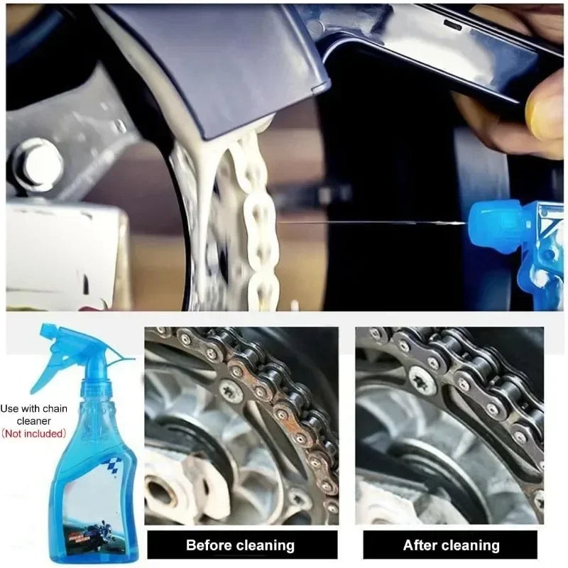 Bicycle Motorcycle Chain Cleaner Brush Car Wheels Cleaning Brush Dual Heads Cycling Cleaning Too - Automotive LED Light