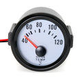 AD Black Shell White Backlight Car Water Temperature Gauge 52mm Temp Meter 40-120 Celsius With W - Automotive LED Light