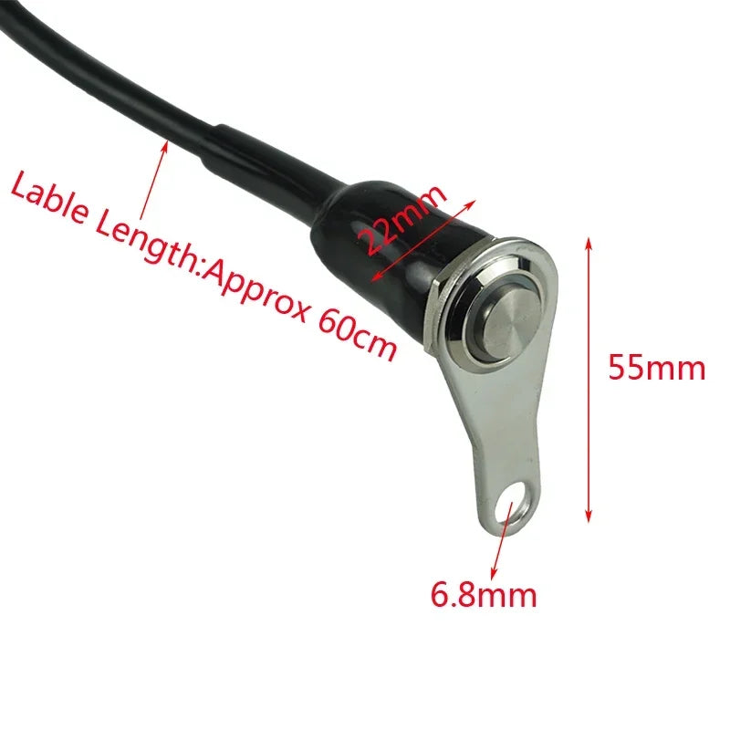Stainless Steel LED Motorcycle Switch ON-OFF Handlebar Adjustable Mount Waterproof DC12V Headlig - LED Motorcycle Light