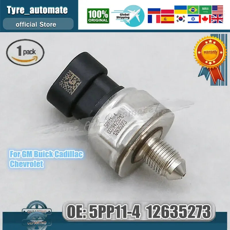 Fuel Injection Rail Pressure Sensor For GM Buick Cadillac Chevrolet 12633417 12635273 - Automotive LED Light