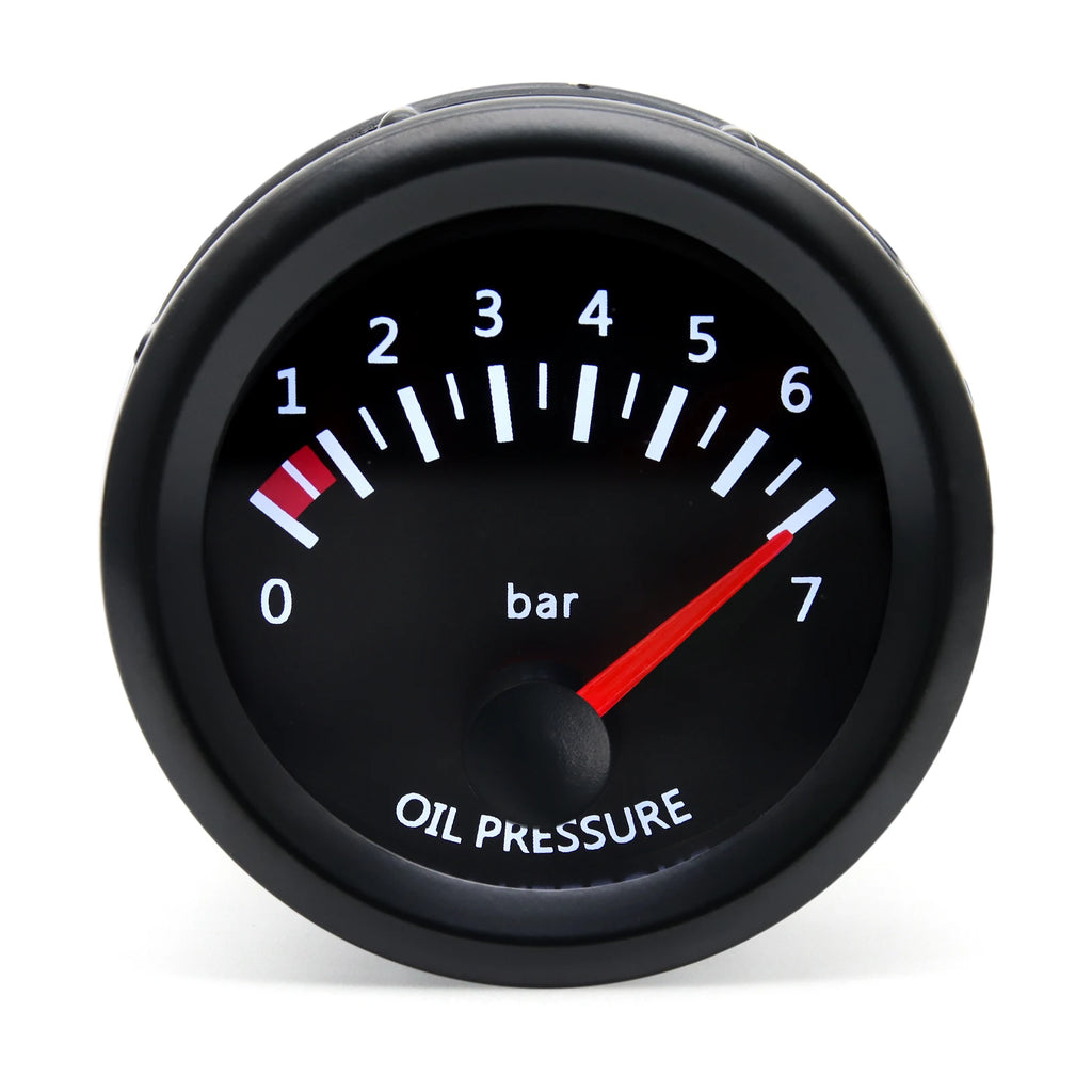 Auto 12V 52mm LED Digital Oil Press Gauge With Sensor 0~7Bar Oil Pressure Gauge Car Meter For Ca - Automotive LED Light