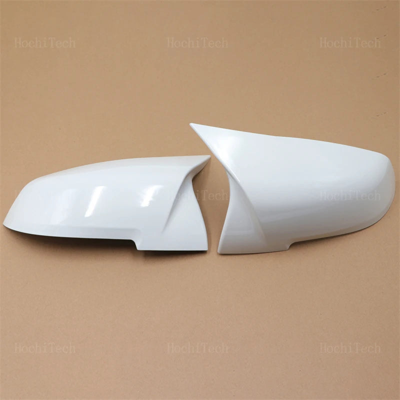 White Rearview Mirror Cap Wing Side Mirror Cover For BMW 1 2 3 3GT 4 X1 E84 M2 i for BMW F20 F22 F31 - Automotive LED Li