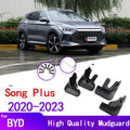 4pcs Black Mud Flaps For BYD Song Plus EV DM-i 2020-2023 Mudflaps Splash Guards  for BYD 2020-2023 - Automotive LED Ligh