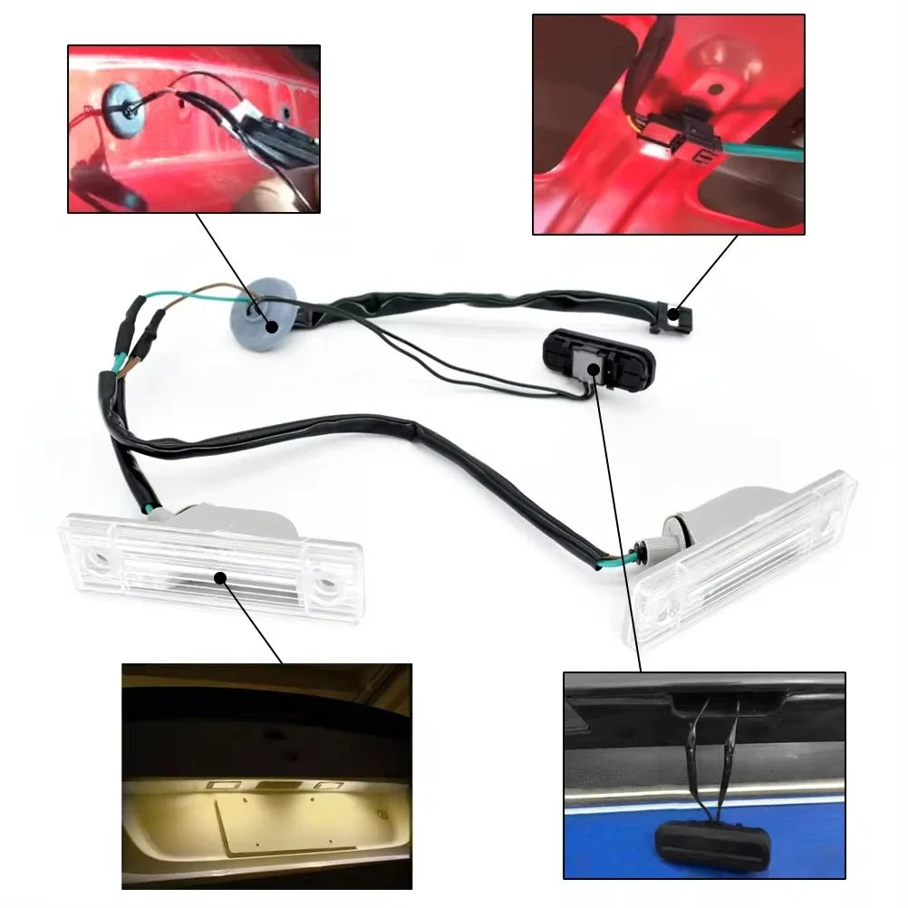  Car Rear Trunk Release Switch Licence Plate Lamp Light Switch Button for Chevr for Chevrolet 2011-2014 - Automotive LE