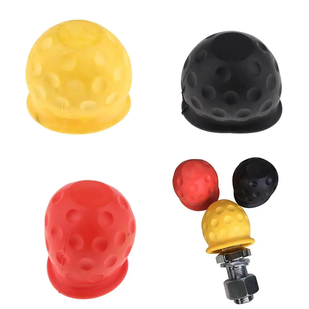Trailer Tow Ball Cover 50mm Soft PVC Push on Hitch Ball Cap Dirt Guard Towbar Cover for Car and  - Automotive LED Light