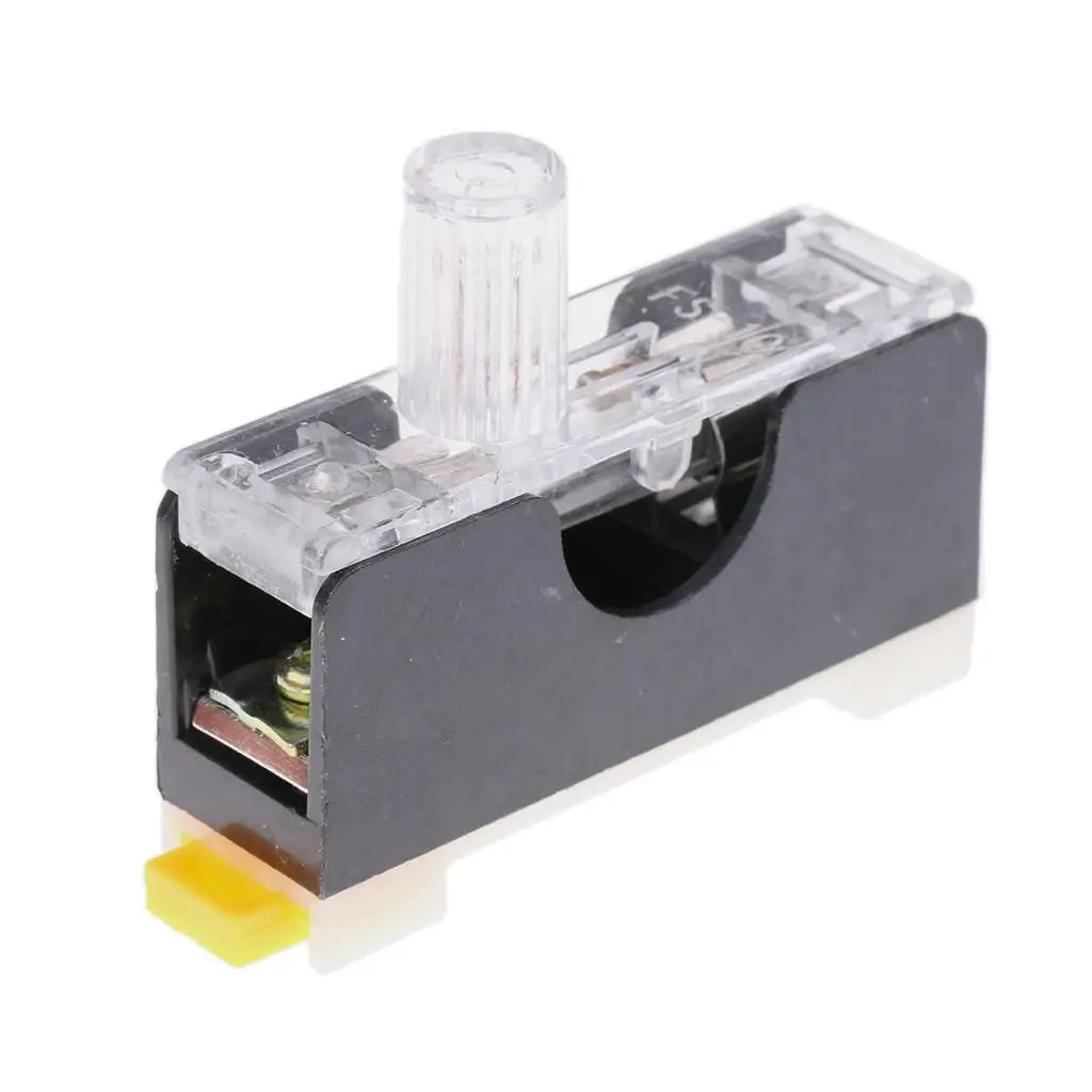 6x30mm Fuse Socket DIN Rail Mounted Mini Glass Fuse Holder Base with Light for Car Automotive Vi - Automotive LED Light