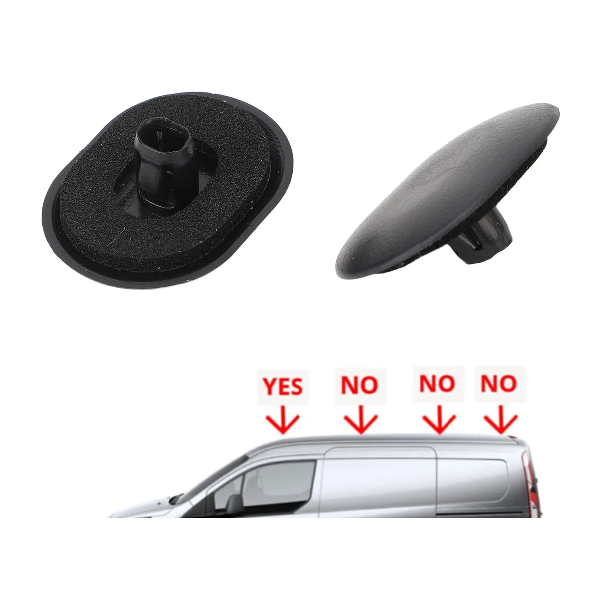 2Pcs Car Front Cab Roof Rack Grommet Plug Waterproof Protective Roof Carrier Rack Plug Cover for - Automotive LED Light