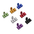 4Pcs Silver Car Tire Valve Stems Cap Knurling Style Tire Valve Cap Aluminum Tire Wheel Stem Air  - Automotive LED Light
