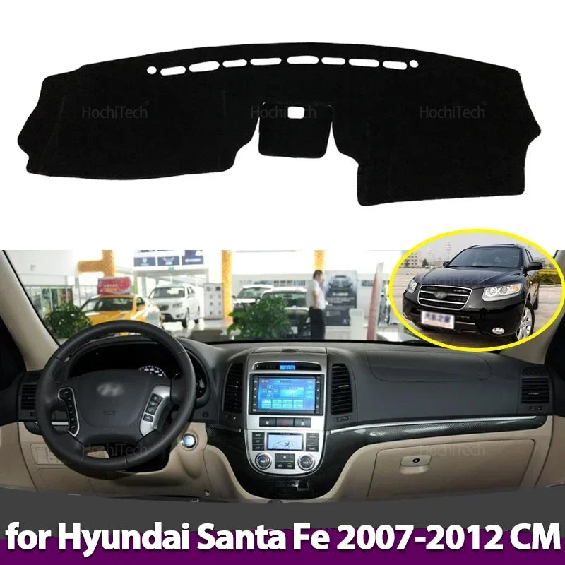 Anti-Slip Dashboard Cover Protective Pad Car Accessories Sunshade Carpet for Hyundai Santa Fe 20 - Automotive LED Light