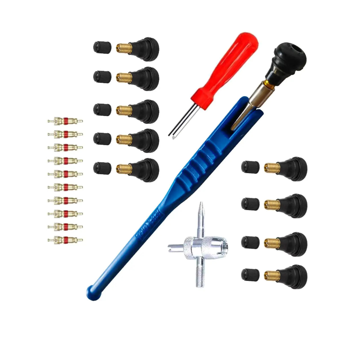 23Pcs TR412 Car Accessories Multifunctional Tire Repair Install Tool Tyre Valve Removal Tool for - Automotive LED Light