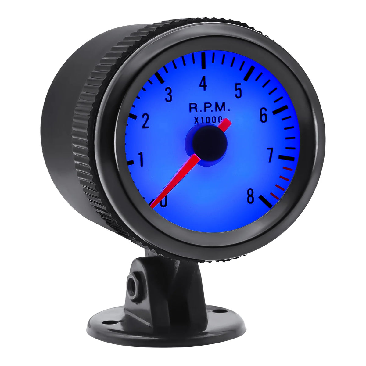 AD 52mm Tachometer tacometro 12V Car LED Tacho Gauge Tachometer 0-8000 RPM Meter White Black for - Automotive LED Light