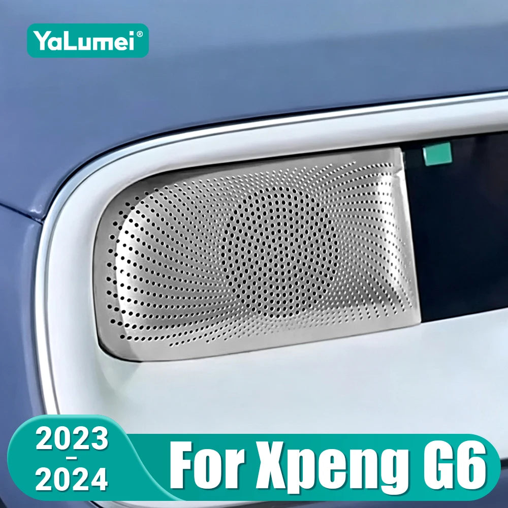 For Xpeng G6 2023 2024 Car Dashboard Audio Loudspeaker Speaker Trim Cover Stainl for Audi G6 - Automotive LED Light