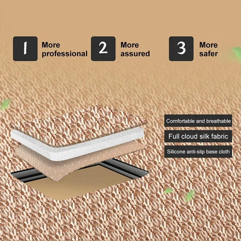 Summer Car Seat Cushion Cover Breathable Ice Silk Non Slip Auto Seat Protector Pad Men Women Uni - Automotive LED Light