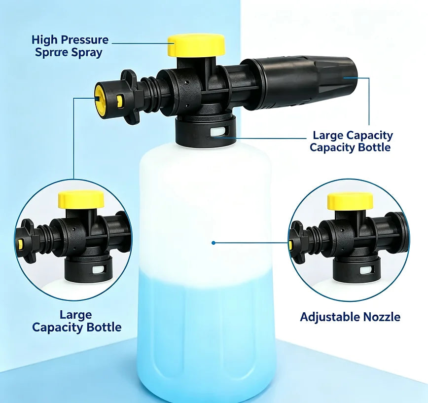 Foam Cannon for Karcher K2 K3 K4 K5 K6 K7 Adjustable Snow Cannon Foam Lance Kit  for K2 K7 K6 - Automotive LED Light
