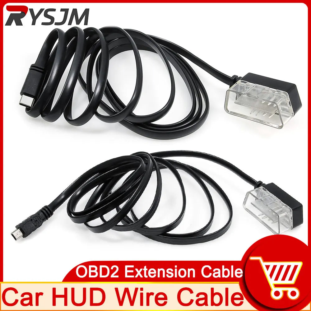 AD 1pc OBD II OBD 2 7 Pin To Mini USB Connecting Cable For Car HUD Head Up Display Head up Displ - Automotive LED Light