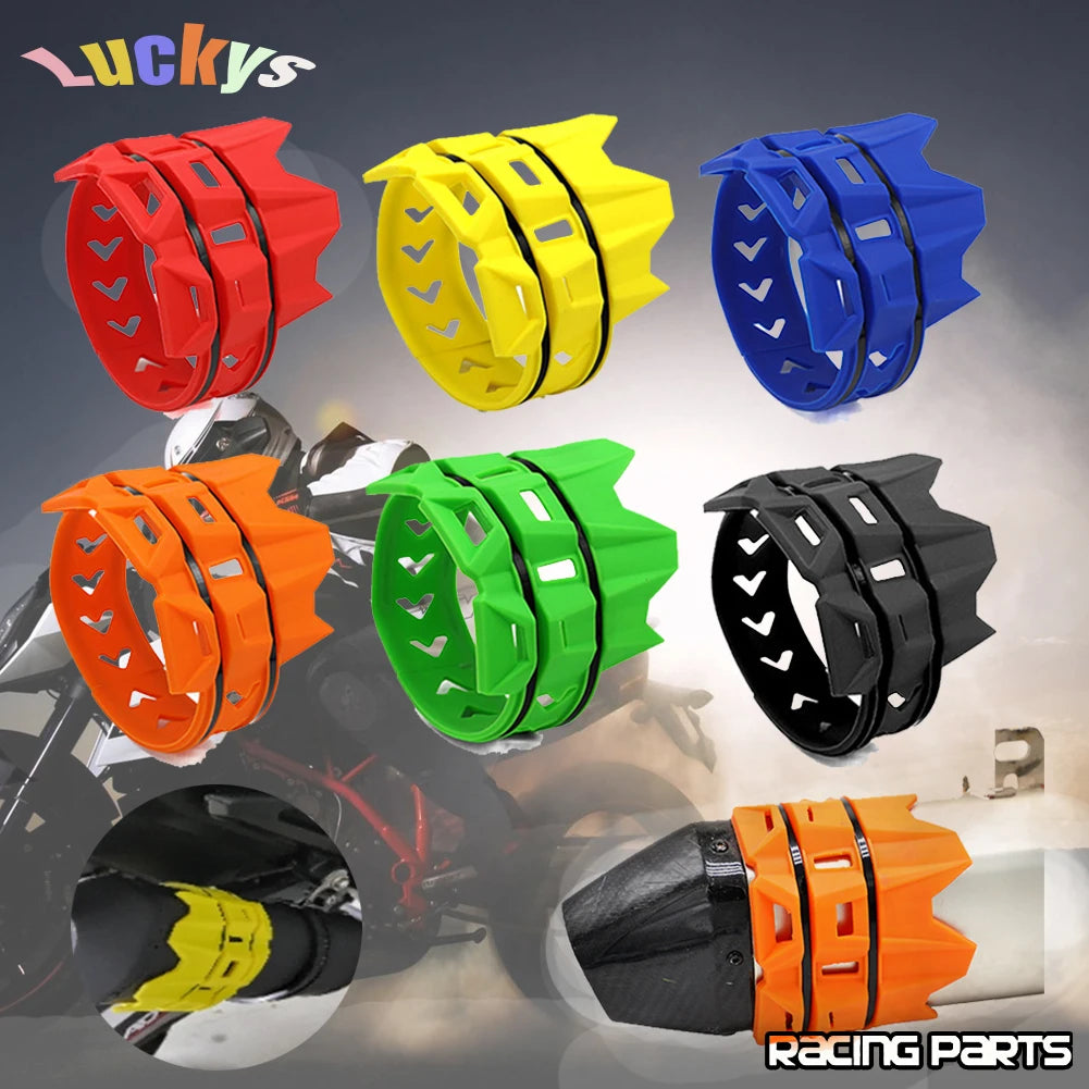 Universal Exhaust Protection Cover Motorcycle Exhaust Muffler Silencer Protector Guard For KTM S - Automotive LED Light