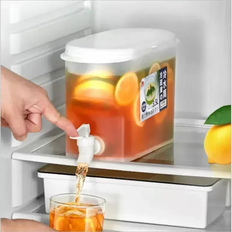 Large Capacity Cold Kettle 3.5L Cold Water Pitcher with Faucet In Refrigerator Iced Beverage Dis - Automotive LED Light