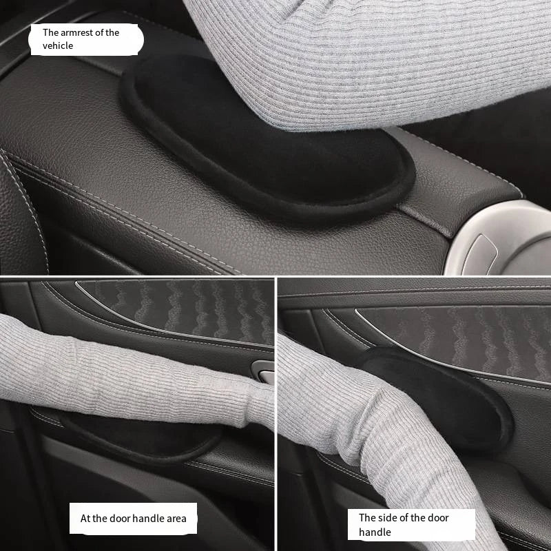 Soft Plush Car Knee Support Cushion, Universal Thigh & Elbow Relief Pillow, Auto Interior Seat K - Automotive LED Light