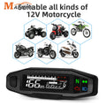 Universal RPM Motorcycle Speedometer LED Digital Dashboard Km/h MPH Odometer Oil Gauge Tachomete - Automotive LED Light