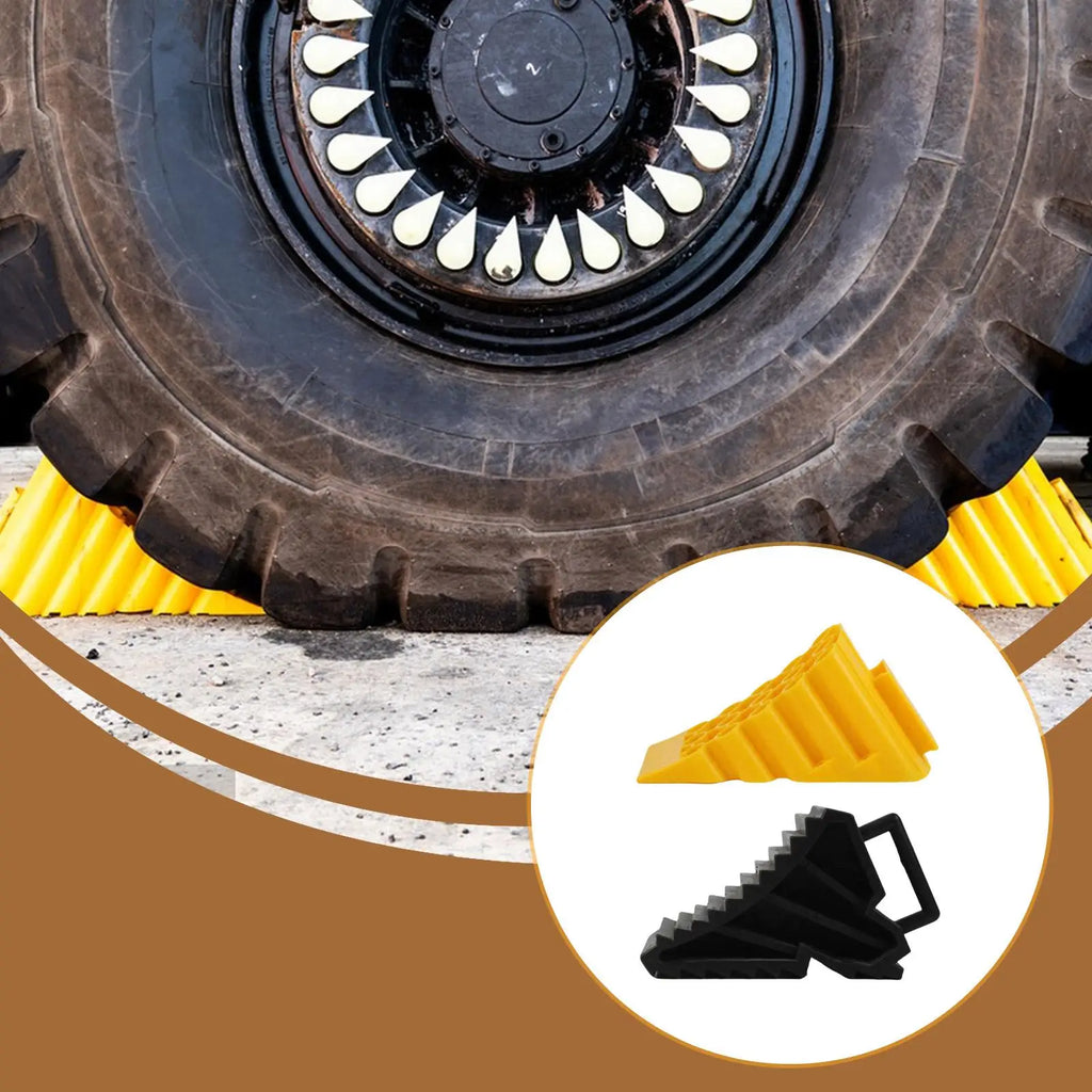 Wheel Chock Tire Wedge Anti Slip Practical Lightweight, Accessory, Multipurpose Wheel Stabilizer - Automotive LED Light