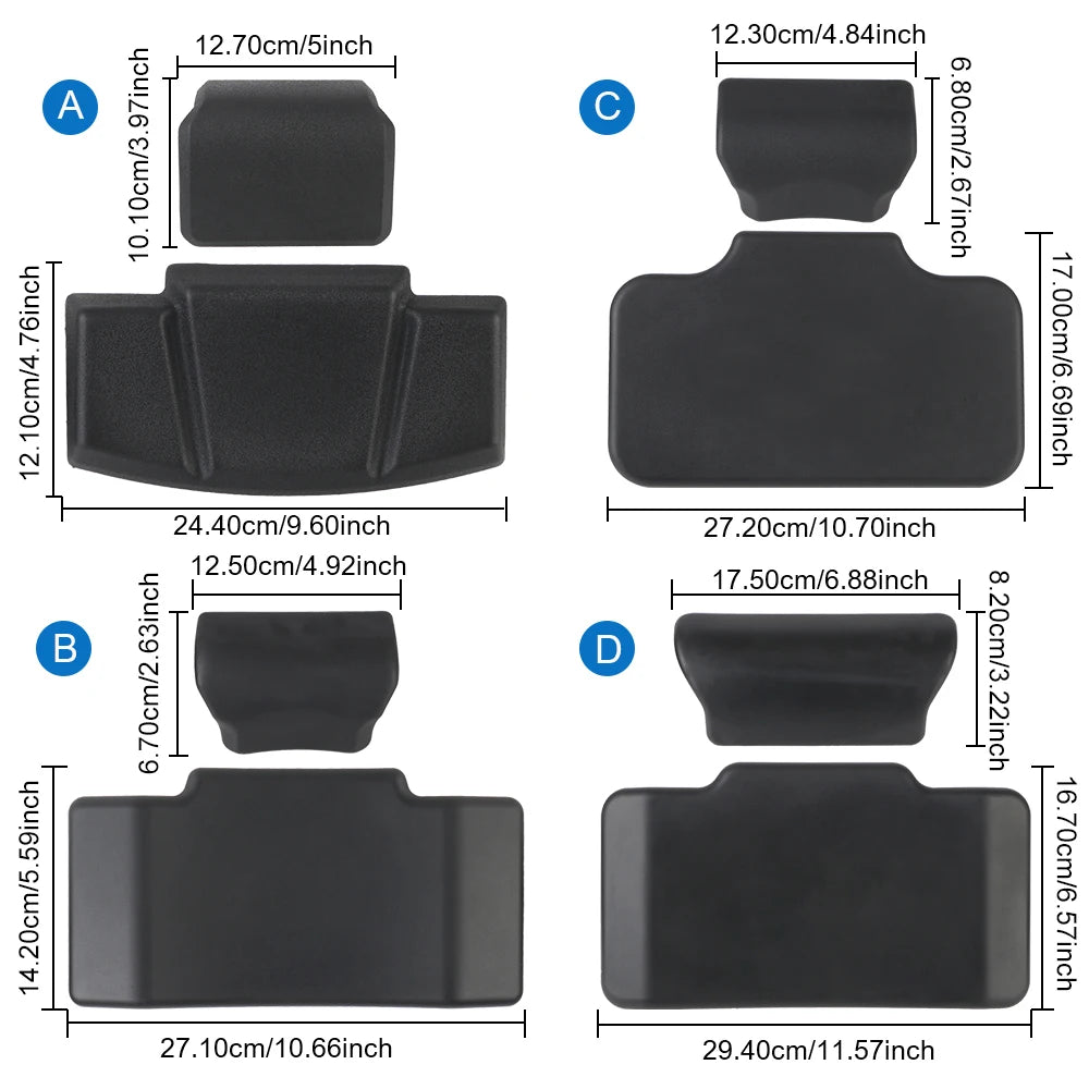 Motorcycle Backrest Pad Premium PU Sponge Covers Passenger Lazyback Protector Rear Case Cushion  - Automotive LED Light