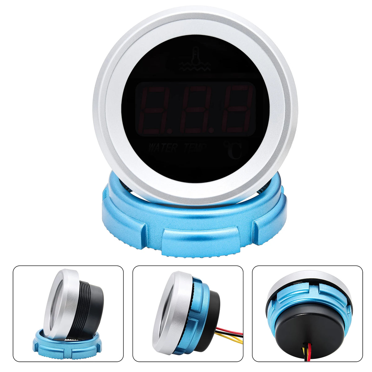 HD 52MM Car Water Temperature Gauge / Oil Level Gauge / Voltmeter Fuel Pressure Meter with 0-1.0 - Automotive LED Light