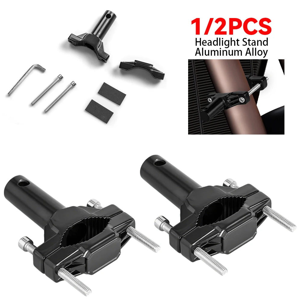 Adjustable Fit Motorcycle Headlight Bumper Mount Bracket Clamp Durable Accessory - LED Motorcycle Light