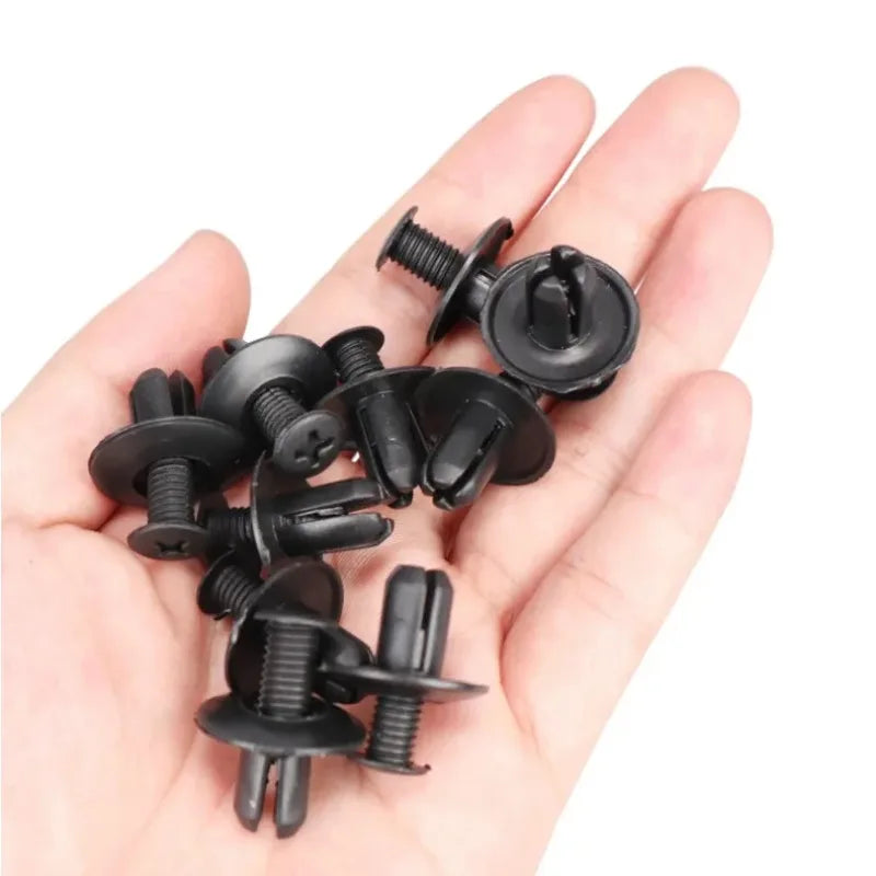Car Buckle 8mm Hole Plastic Rivets Fixed Buckle Fastener Expansion Screw Auto Vehicle Door Trim  - Automotive LED Light