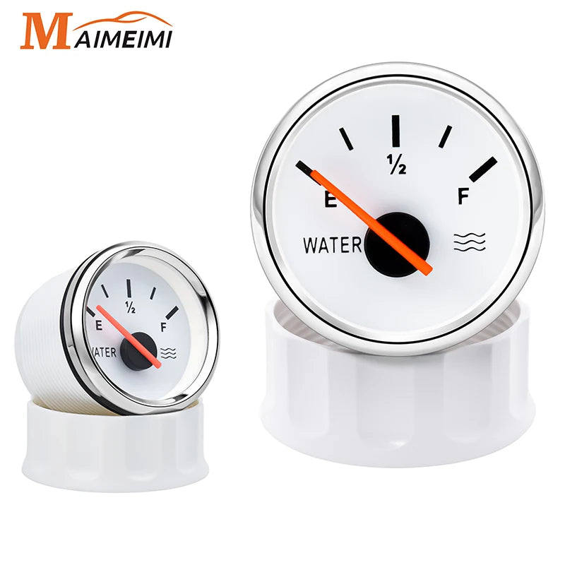 2'' 52MM Water Level Gauge Water Level Meter Signal 0~190 ohm Tank Indicator With Red Backlight  - Automotive LED Light