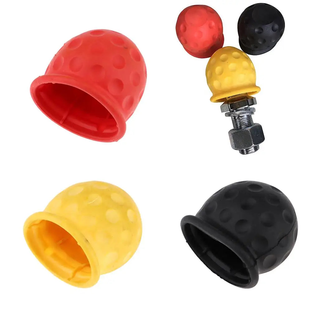 Trailer Tow Ball Cover 50mm Soft PVC Push on Hitch Ball Cap Dirt Guard Towbar Cover for Car and  - Automotive LED Light