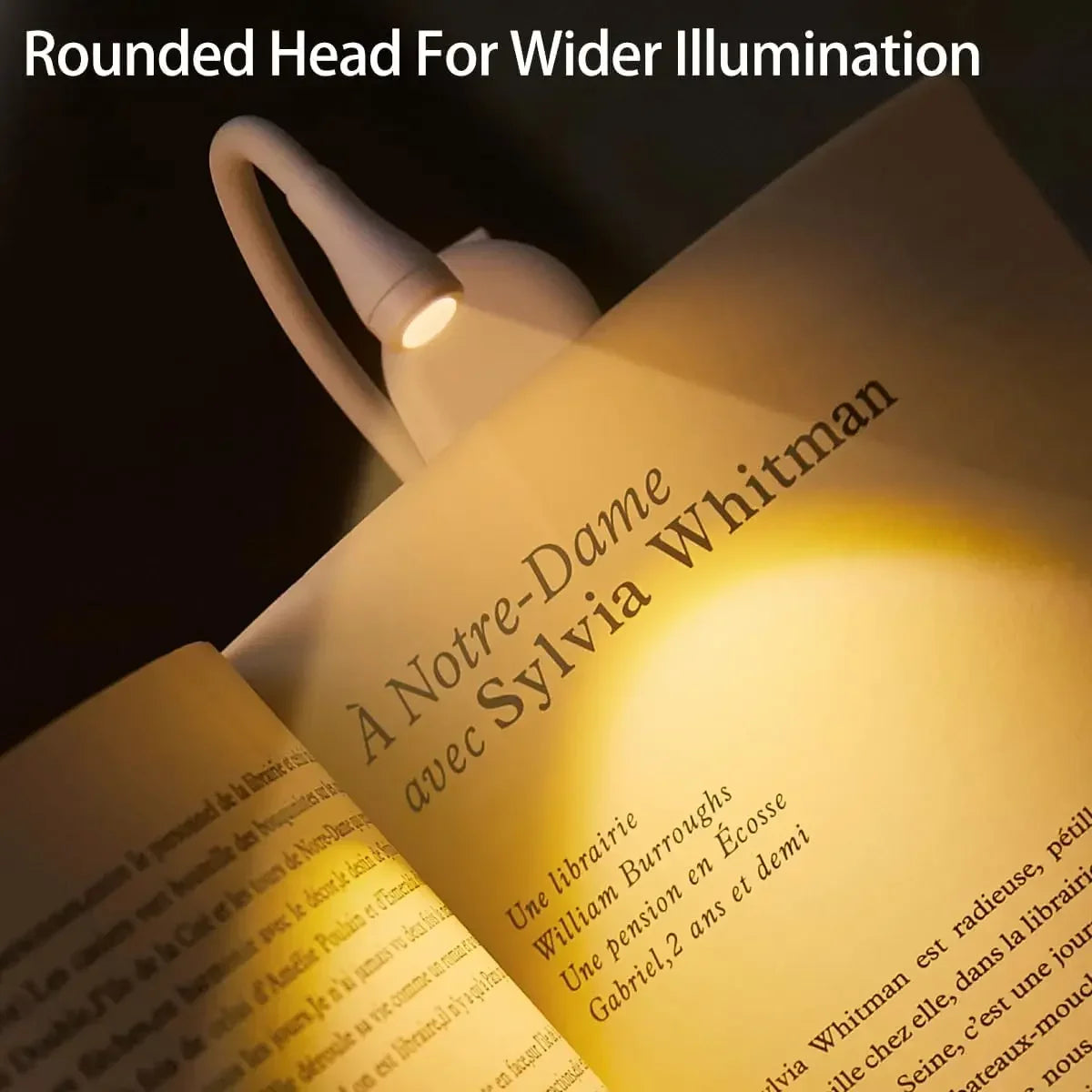 USB Rechargeable Mini Reading Book Lamp LED Dimmable Bedroom Eye Protection 360° Flip Book Lamp  - Automotive LED Light