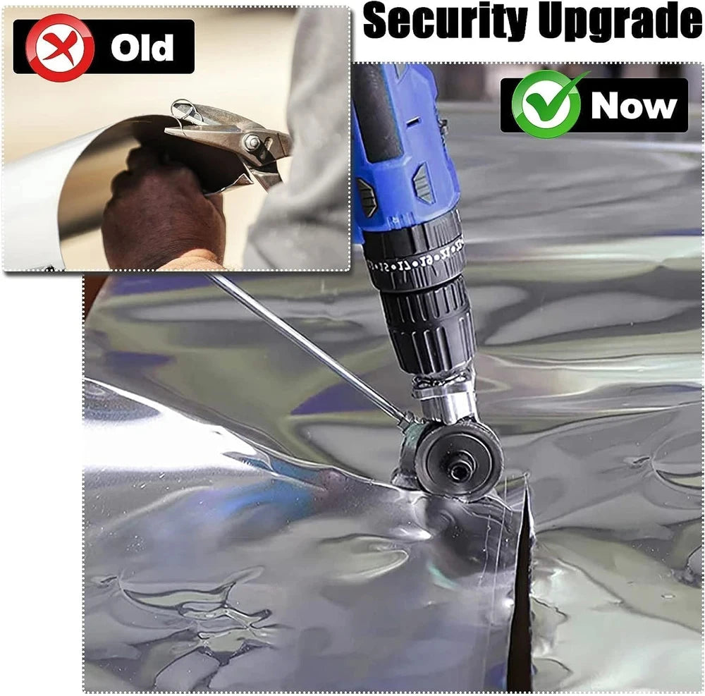 Free Cutting Tool Electric Drill Shears Plate Cutter Metal Nibbler Drill Attachment Double Heade - Automotive LED Light