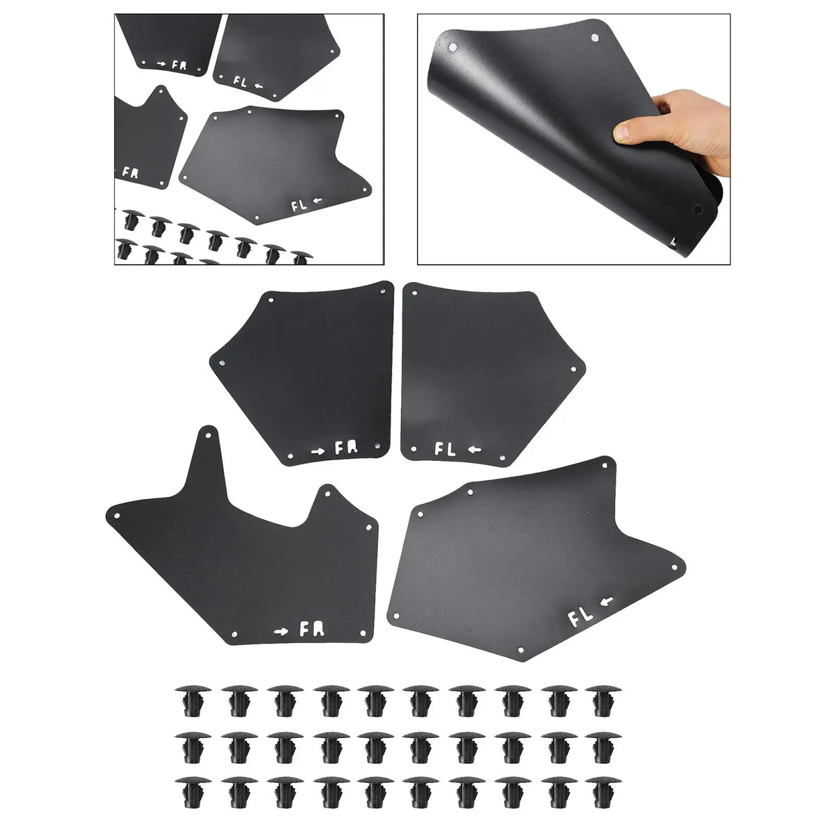 4x Mud Flaps Fender Liner Replacement Mudflaps for Toyota for tundra 2008-2021 P for Toyota 2008-2021 - Automotive LED L