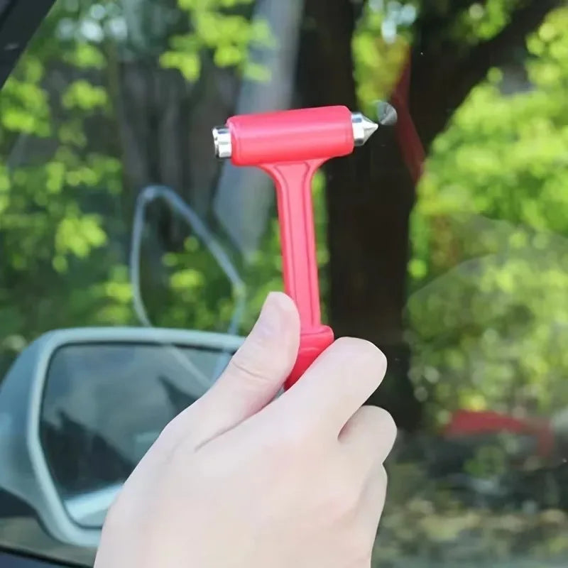 Two-in-One Emergency Car Safety Hammers Seat Belt Cutter Window Breaking Hammer Portable Car Eme - Automotive LED Light