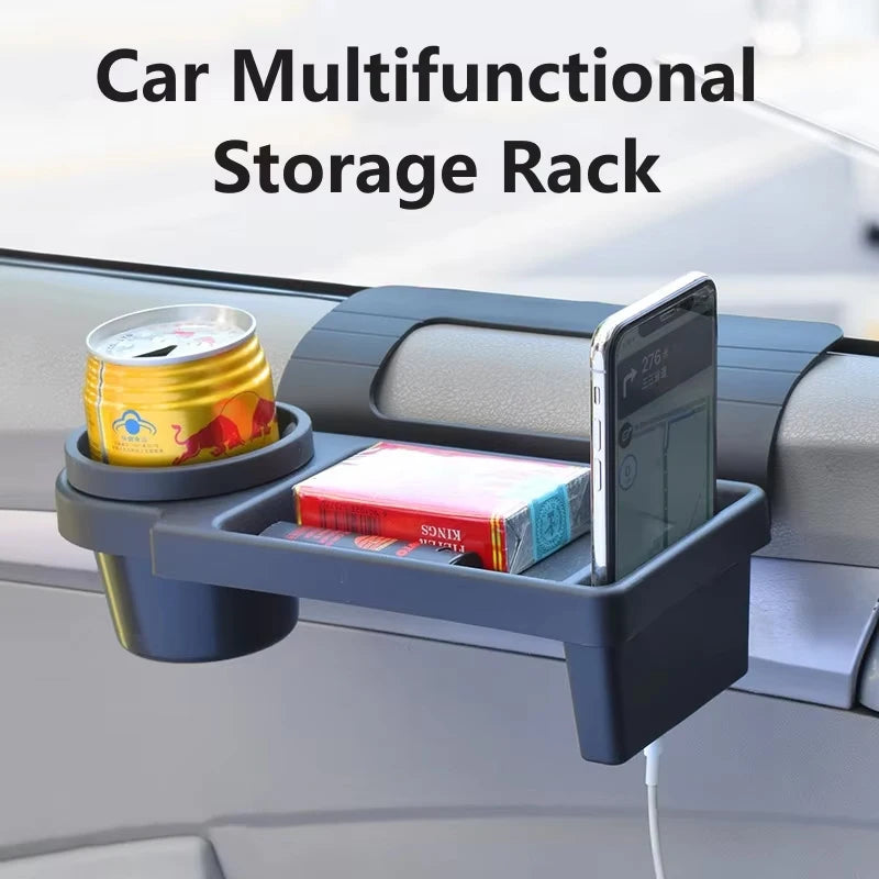 Multifunctional Car Organizer Box With Cup Holder Drink Holder Side Door Window Phone Slot Hangi - Automotive LED Light
