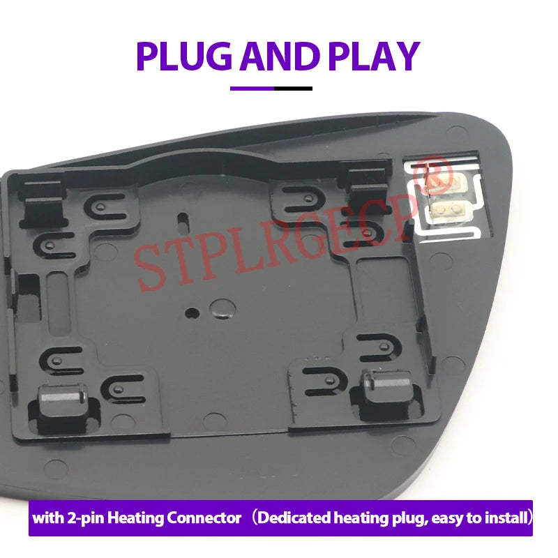 Stplrgecp Passenger Side Right Door Side Heated Wing Mirror Glass Lens for Toyot for Toyota Camry XV50 XX40 - Automotive