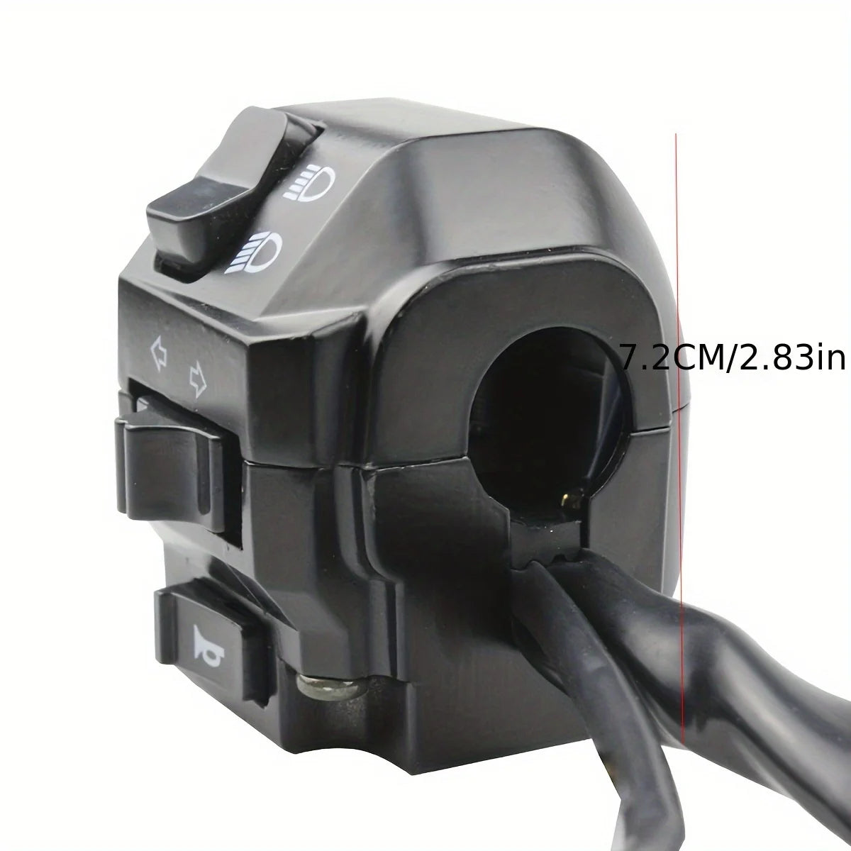 Motorcycle Universal Handlebar Turn Signal Control Switch 7/8" 22MM Black Motorbike Horn Headlig - LED Motorcycle Light