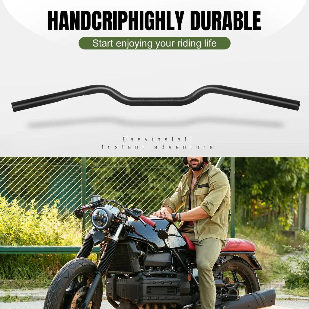 Motorcycle 22mm 25mm Black Retro Drag Handlebar Handle Bar Steering Wheel For Yamaha Sportster I - Automotive LED Light
