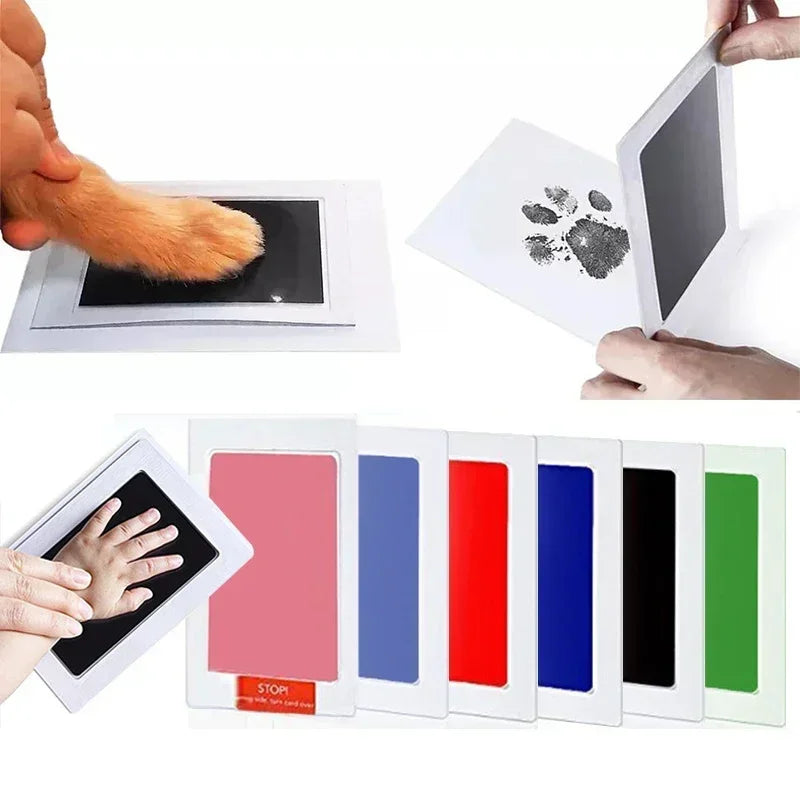 Dog Cat Footprint Pad Paw Print Ink Kit Pad Baby Handprint Stamp Safe Non-toxic Mess-free Printi - Automotive LED Light
