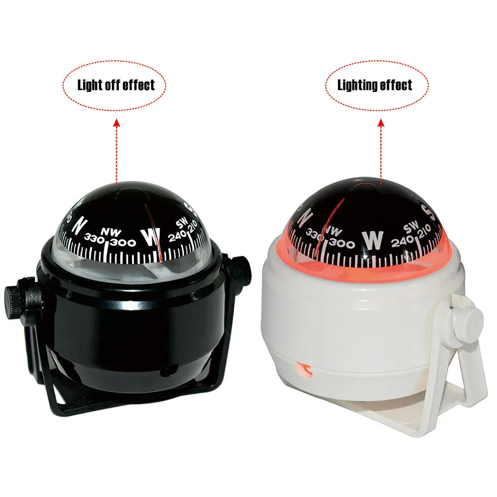 High Precision Sea Pivoting Marine Compass Marine Military Electronic Boat Ship Vehicle Car Comp - Automotive LED Light