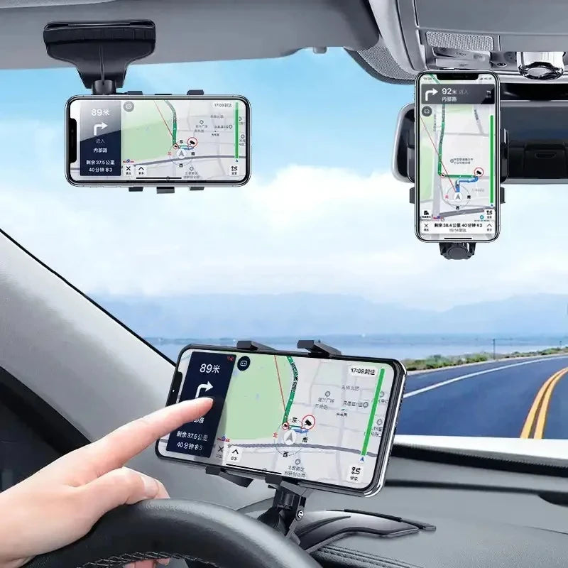 Universal Dashboard Car Phone Holder with Parking Number Plate 360 Degree Rotatable Auto Mobile  - Automotive LED Light
