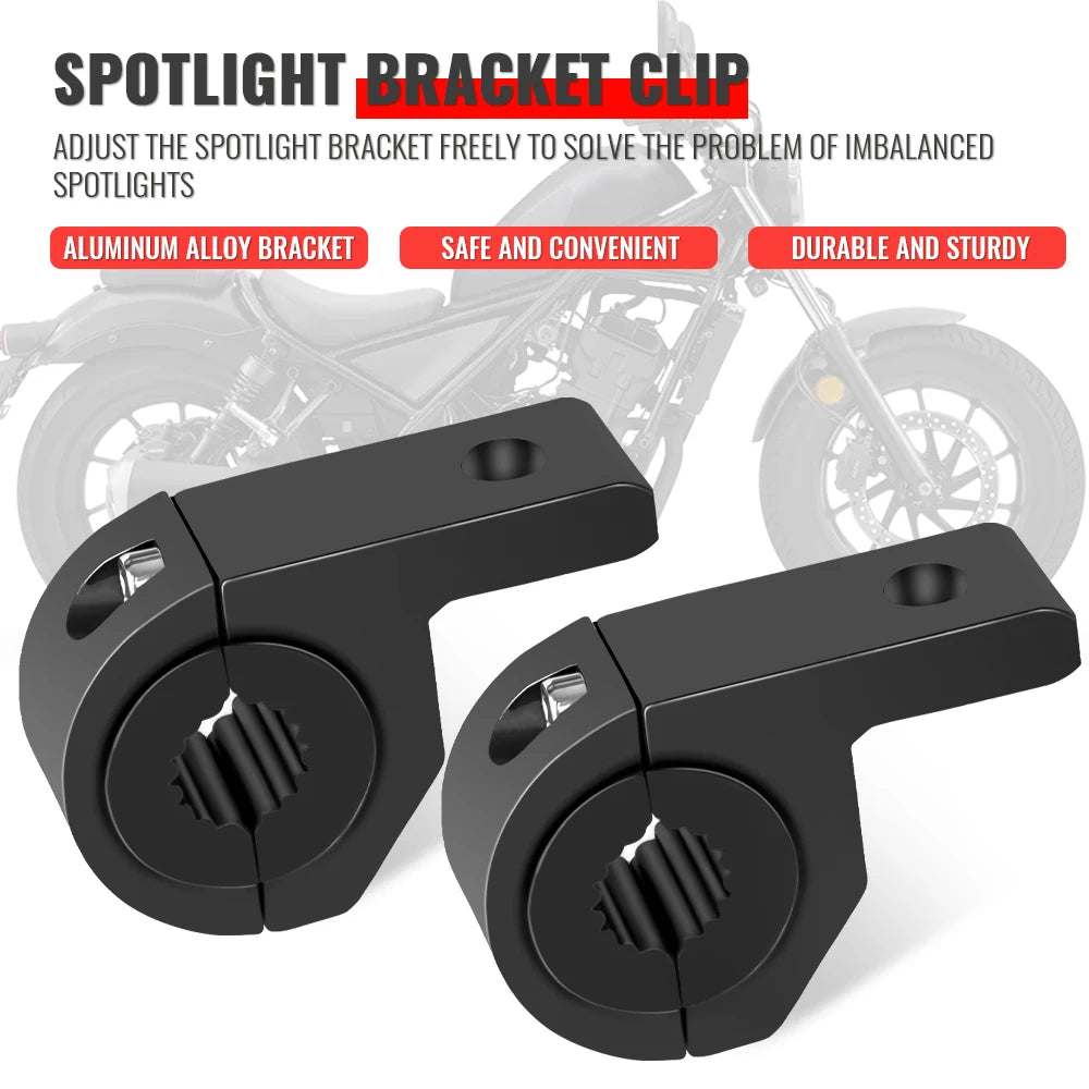 Bull Bar Mount Bracket Fog Driving Light Spotlight Universal Clamp Bracket Work Light Holder for - LED Motorcycle Light