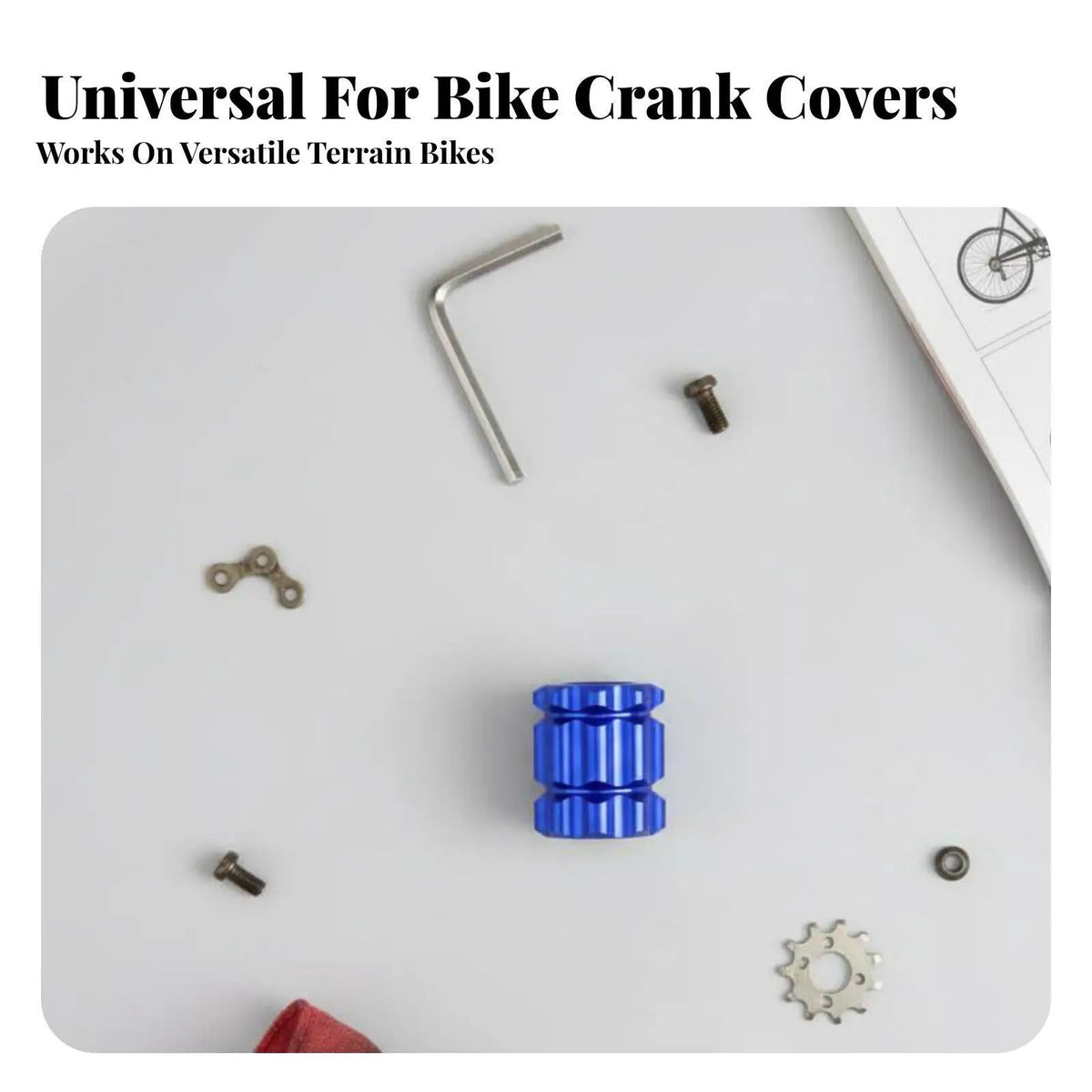 Crank Sleeve Wrench Lightweight CNC Machined Bicycle Crank Cap Remover Tool for Mountain and Roa - Automotive LED Light