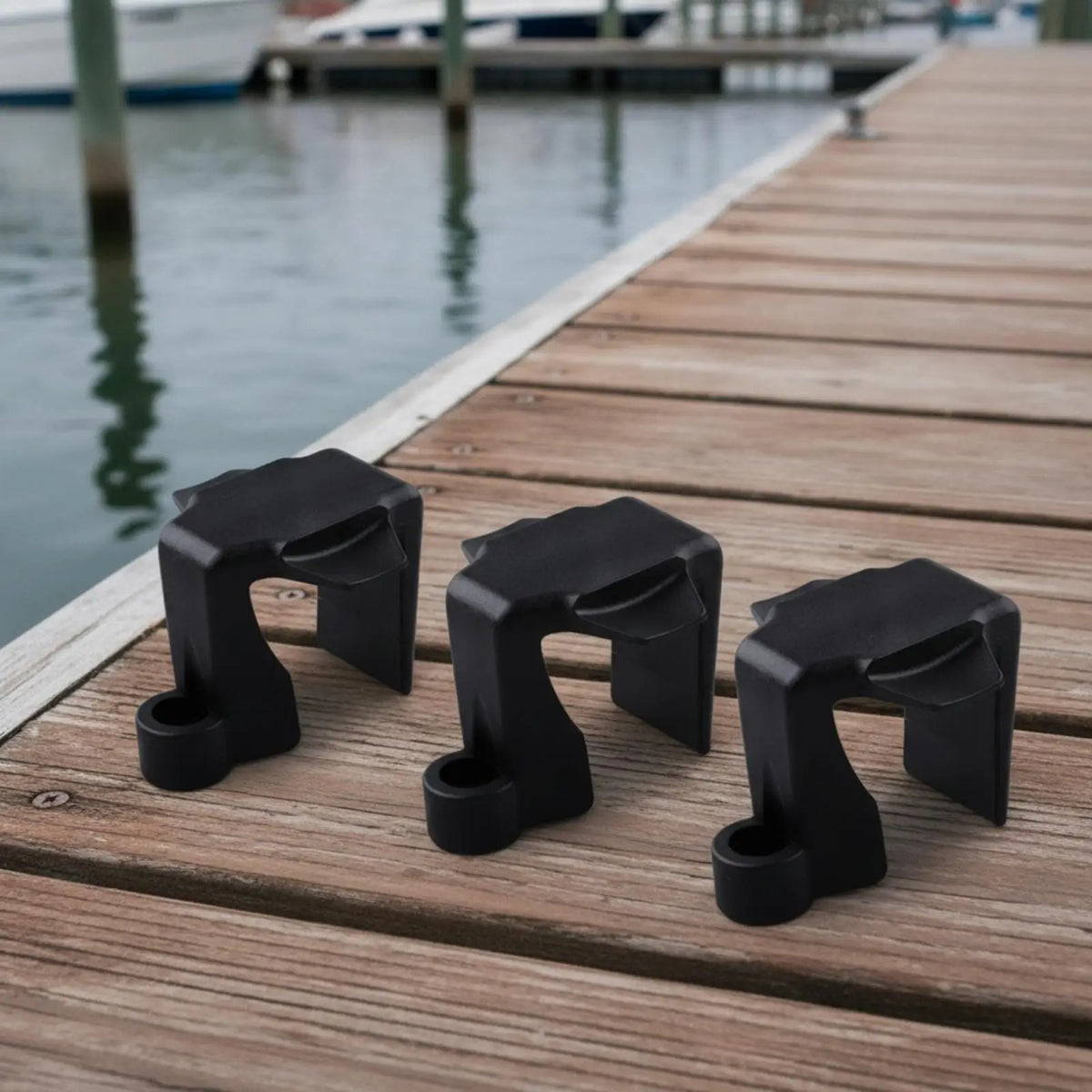 4-Piece Marine Guard Clip, Simple Boat Bracket, Pontoon Boat Clip for Boats - Automotive LED Light