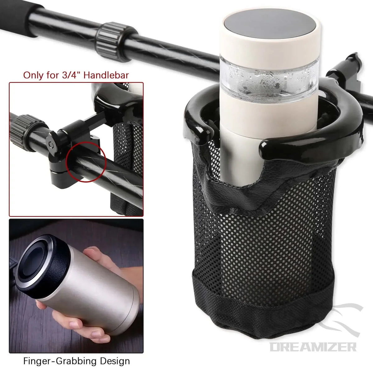 Universal 22MM Motorcycle Cup Holder For Harley Touring Sportster Honda Yamaha Kawasak Drinking  - Automotive LED Light