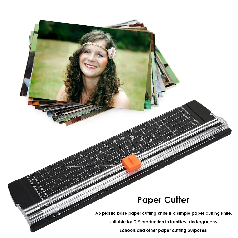 A4/A5 Mini Paper Cutter with Pull-out Ruler for DIY Office Home Stationery Photo for Mini A4 A5 - Automotive LED Light