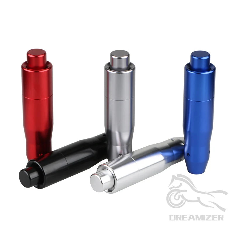 Universal 14.5cm Aluminum Car Auto Gear Stick Shift Knob with Press Down Release Button And 3 Ad - Automotive LED Light