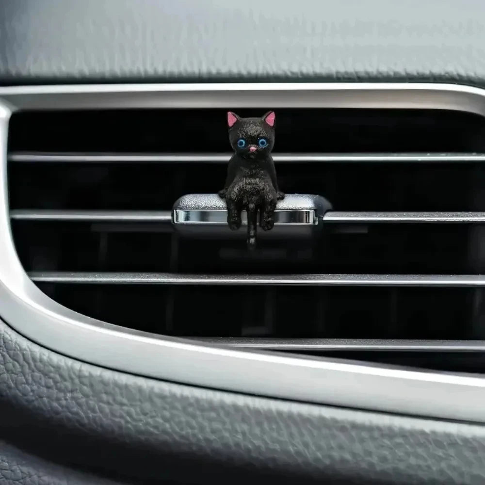 5 pieces of mini cartoon cat car decorations, cute cat images used for edge decoration of car sc - Automotive LED Light